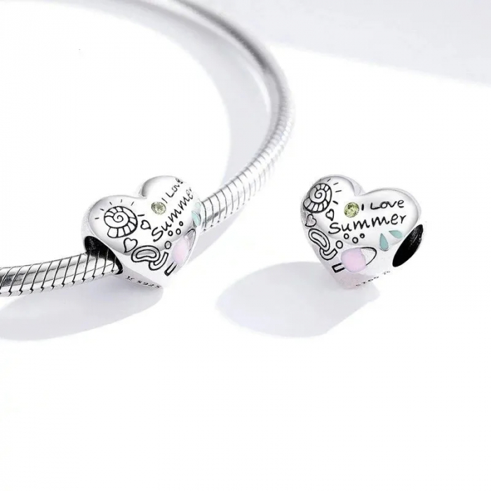 Talisman Argint 925, Charm compatibil Pandora – I love summer, Bijuterii Nadiela [3]