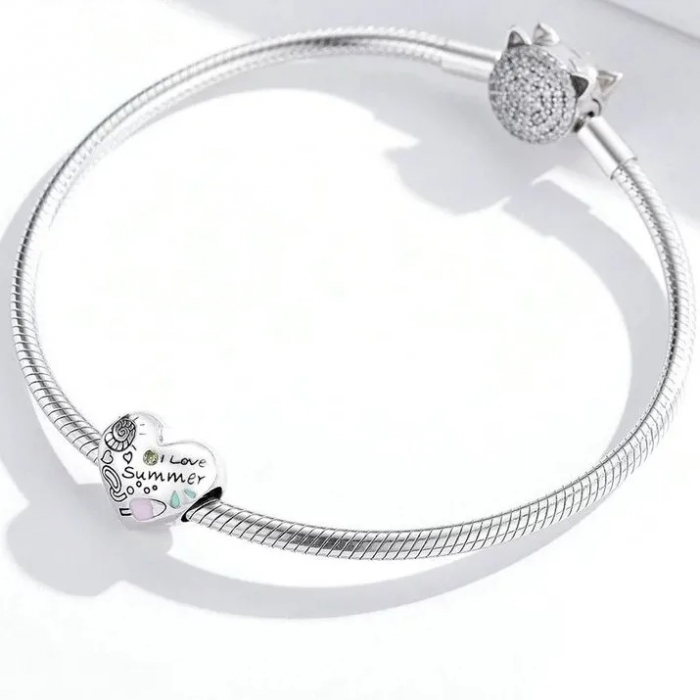 Talisman Argint 925, Charm compatibil Pandora – I love summer, Bijuterii Nadiela [2]
