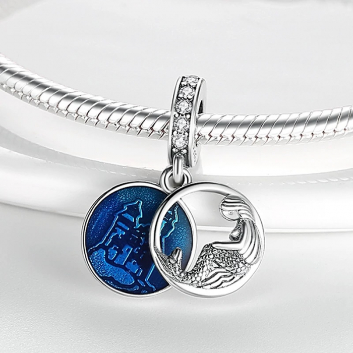Talisman Argint 925, Charm compatibil Pandora – Mica Sirena, Bijuterii Nadiela [2]
