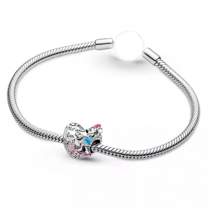 Talisman Argint 925, Charm compatibil Pandora – Best Mom Ever [5]