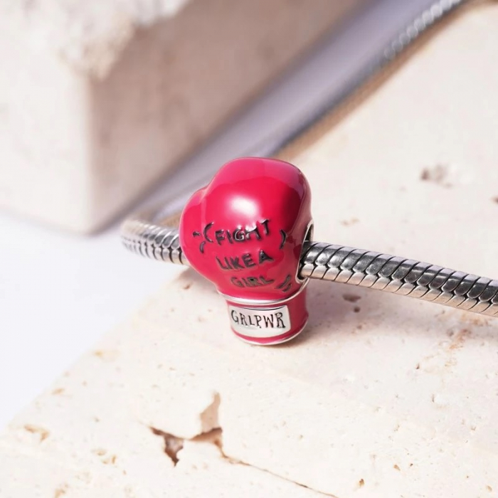 Talisman Argint 925, Charm compatibil Pandora – Boxing girl, Bijuterii Nadiela [2]