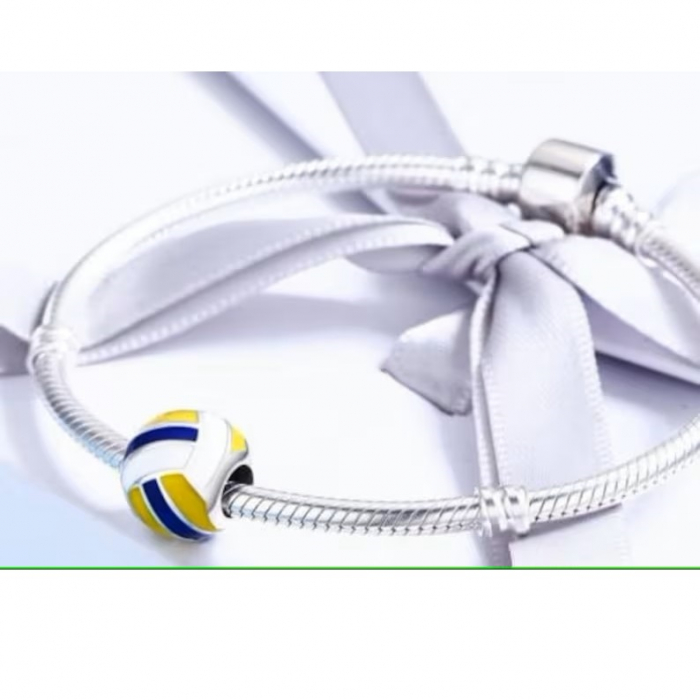 Talisman Argint 925, Charm compatibil Pandora – Volley Ball, Bijuterii Nadiela [4]