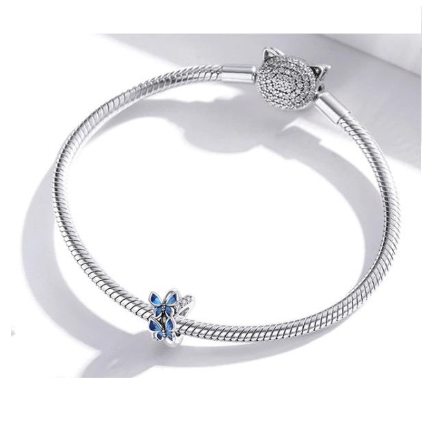 Talisman Argint 925, Charm compatibil Pandora – Sweet Butterflies, Bijuterii Nadiela [2]