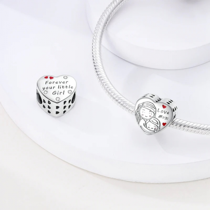 Talisman Argint 925, Charm compatibil Pandora – Mom's Love, Bijuterii Nadiela [3]
