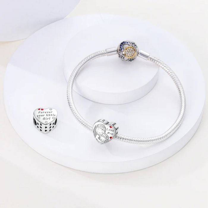 Talisman Argint 925, Charm compatibil Pandora – Mom's Love, Bijuterii Nadiela [2]