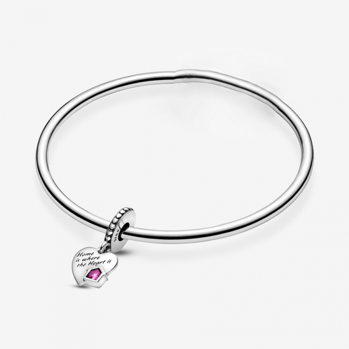 Talisman Argint 925, Charm compatibil Pandora – Home is where the heart is, Bijuterii Nadiela [5]