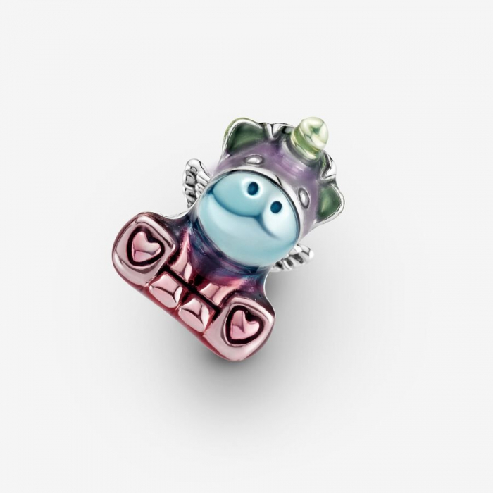 Talisman Argint 925, Charm compatibil Pandora – Rainbow Bruno the Unicorn, Bijuterii Nadiela [3]