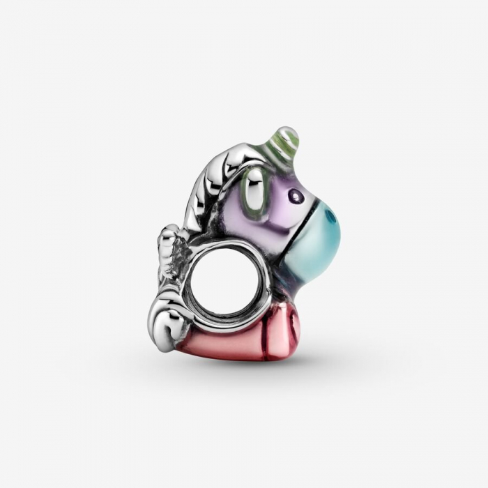 Talisman Argint 925, Charm compatibil Pandora – Rainbow Bruno the Unicorn, Bijuterii Nadiela [2]