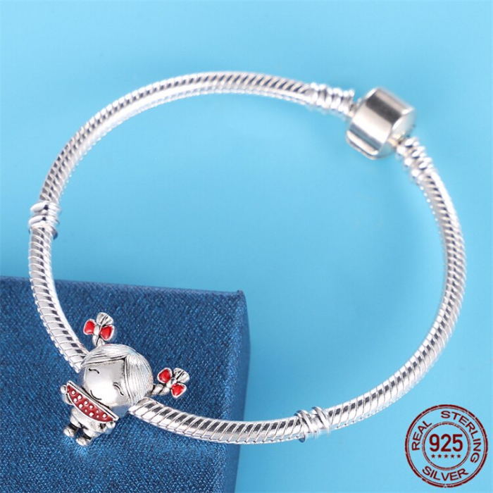 Talisman Argint 925, Charm compatibil Pandora – Fetita cu pepene, Bijuterii Nadiela [3]