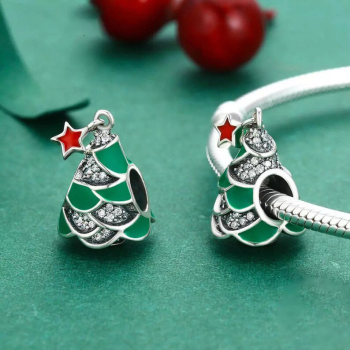 Talisman Argint 925, Charm compatibil Pandora – Christmas tree, Bijuterii Nadiela [3]