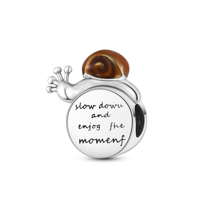 Talisman Argint 925, Charm compatibil Pandora – Enjoy the moment, Bijuterii Nadiela [2]