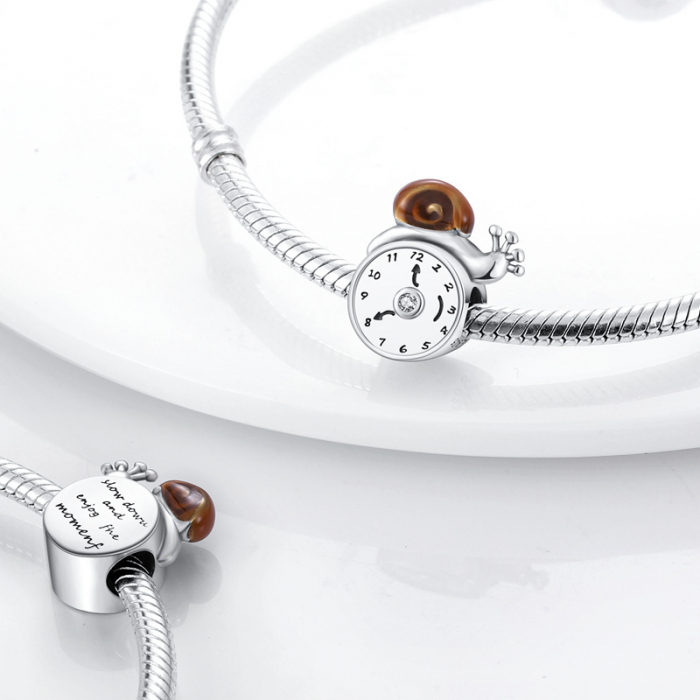 Talisman Argint 925, Charm compatibil Pandora – Enjoy the moment, Bijuterii Nadiela [3]