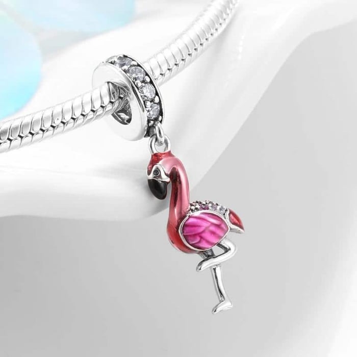 Talisman Argint 925, Charm compatibil Pandora – Flamingo , Bijuterii Nadiela [4]