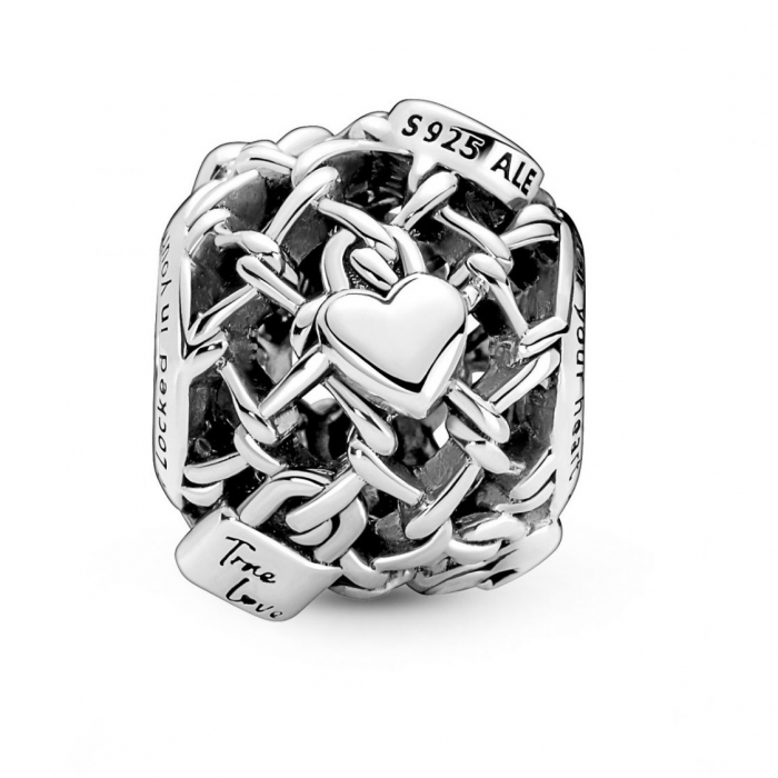Talisman Argint 925, Charm compatibil Pandora – True Love, Bijuterii Nadiela [2]