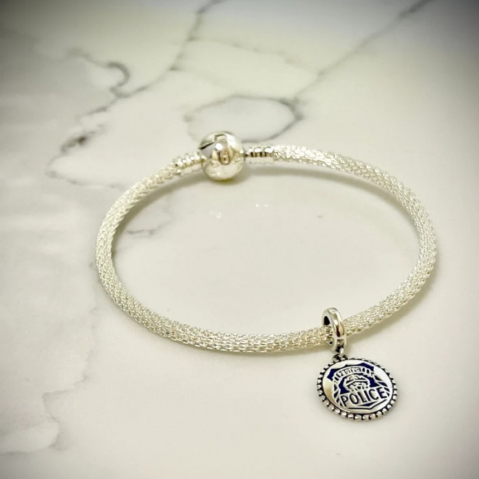 Talisman Argint 925, Charm compatibil Pandora – Police, Bijuterii Nadiela [2]