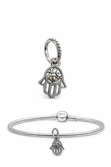 Nadiela Talisman Argint 925, compatibil Pandora – Positive vibes [2]
