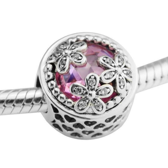 Talisman Argint 925, Charm compatibil Pandora – Blessed Flower, Bijuterii Nadiela [4]