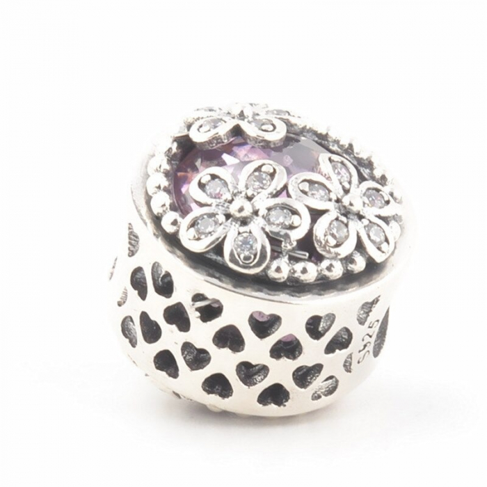 Talisman Argint 925, Charm compatibil Pandora – Blessed Flower, Bijuterii Nadiela [6]