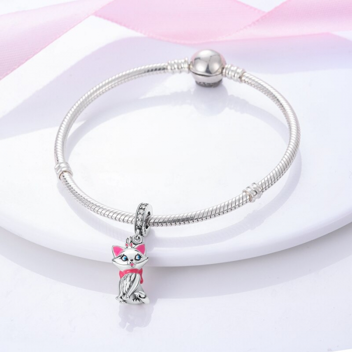 Talisman Argint 925, Charm compatibil Pandora – Cat lady, Bijuterii Nadiela [2]