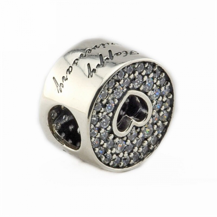 Talisman Argint 925, Charm compatibil Pandora – Happy Anniversary, Bijuterii Nadiela [4]