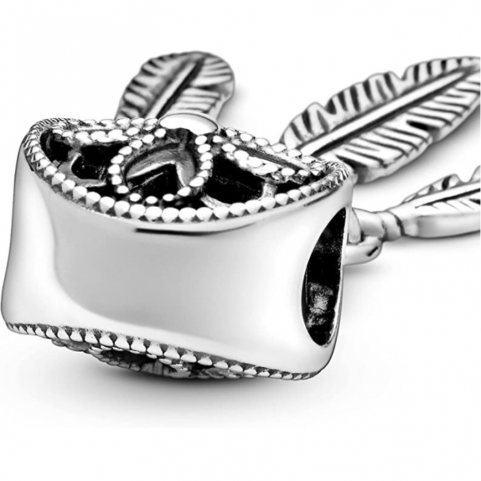 Talisman Argint 925, Charm compatibil Pandora – Spiritual Dreamcatcher, Bijuterii Nadiela [4]