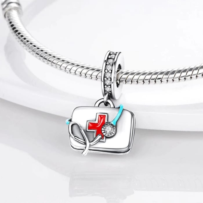 Talisman Argint 925, Charm compatibil Pandora – First Aid Kit, Bijuterii Nadiela [3]