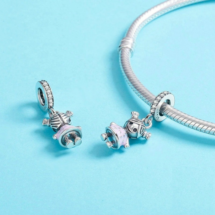 Talisman Argint 925, Charm compatibil Pandora – Fata lui tata, Bijuterii Nadiela [3]