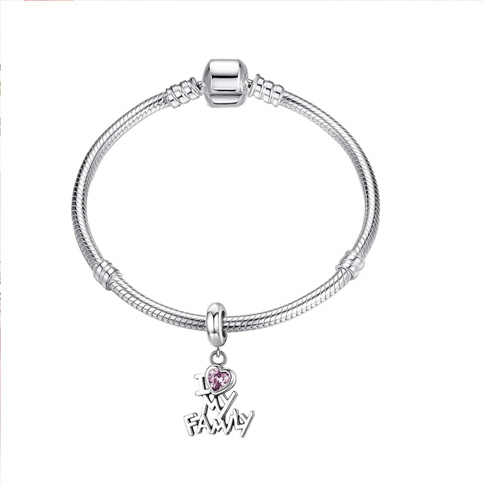 Talisman Argint 925, Charm compatibil Pandora – Love my family, Bijuterii Nadiela [5]