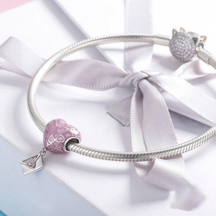 Talisman Argint 925, Charm compatibil Pandora – Scrisoare de dragoste, Bijuterii Nadiela [2]