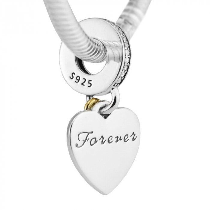 Talisman Argint 925, Charm compatibil Pandora – Te iubesc pentru totdeauna, Bijuterii Nadiela [2]