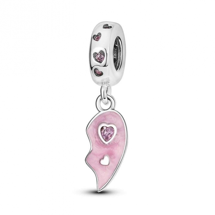 Talisman Argint 925, Charm compatibil Pandora – Jumatate din inima mamei, Bijuterii Nadiela [4]