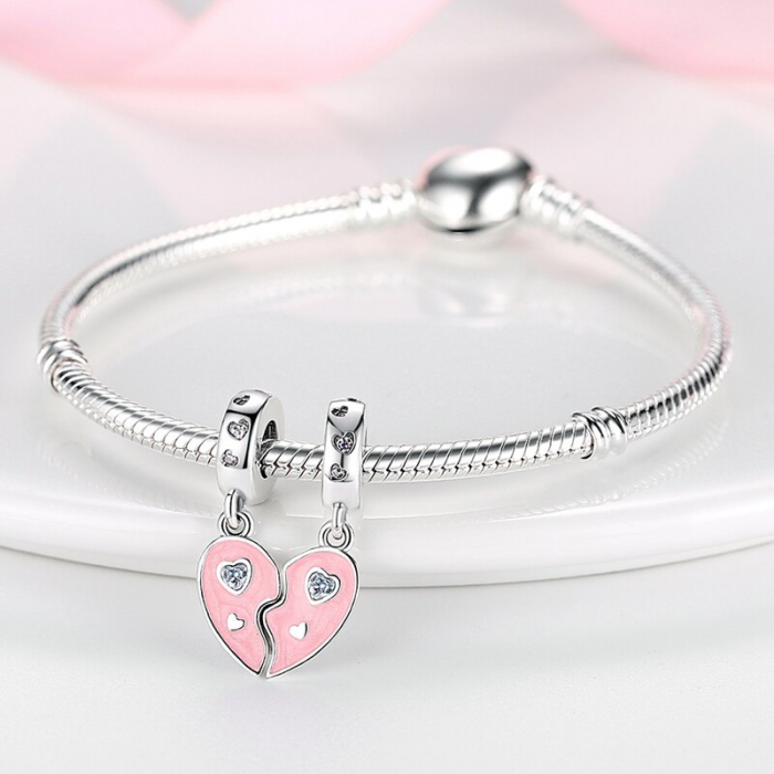 Talisman Argint 925, Charm compatibil Pandora – Jumatate din inima mamei, Bijuterii Nadiela [2]
