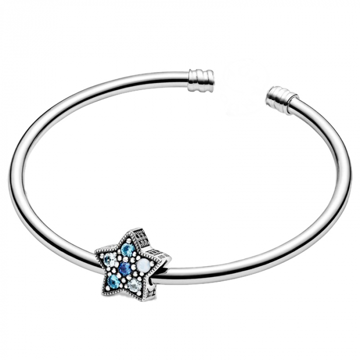 Talisman Argint 925, Charm compatibil Pandora – Little Blue Star, Bijuterii Nadiela [6]