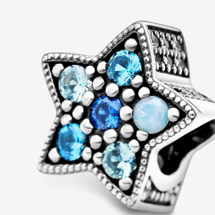 Talisman Argint 925, Charm compatibil Pandora – Little Blue Star, Bijuterii Nadiela [2]