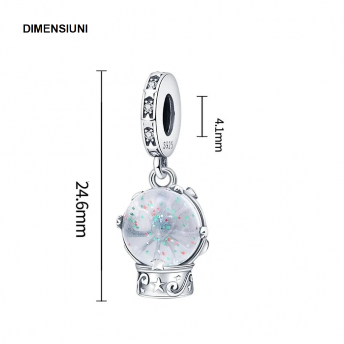 Talisman Argint 925, Charm compatibil Pandora – Magic globe, Bijuterii Nadiela [5]