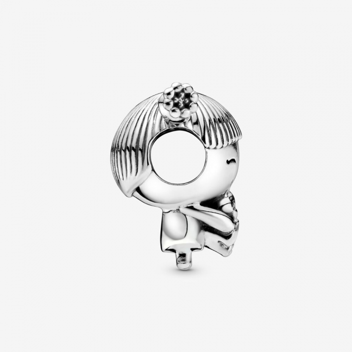 Talisman Argint 925, Charm compatibil Pandora – Fetita cu ursulet, Bijuterii Nadiela [5]