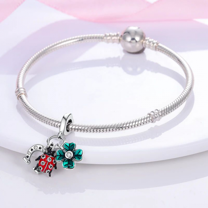 Talisman Argint 925, Charm compatibil Pandora – Good Luck, Bijuterii Nadiela [2]