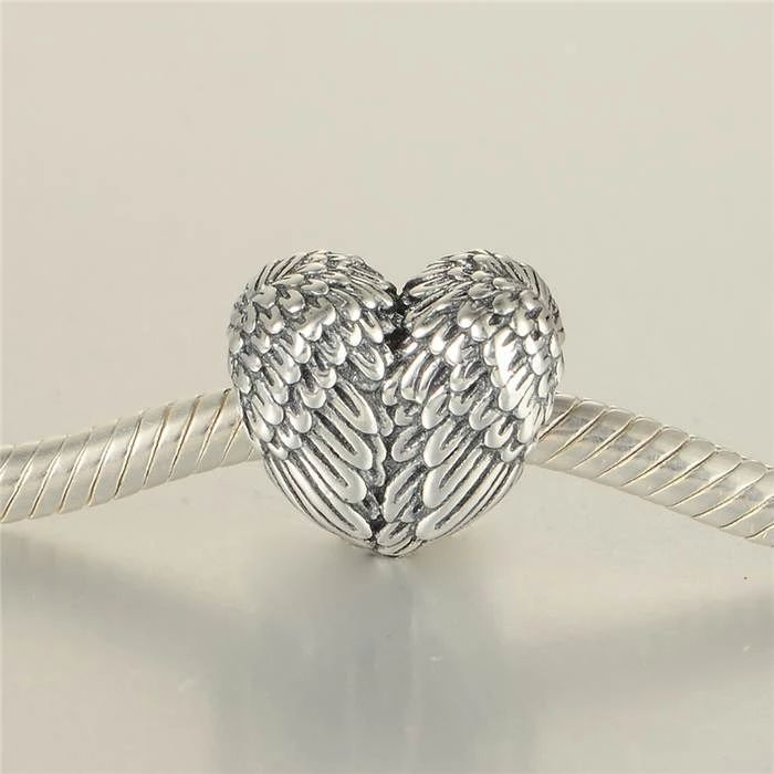 Talisman Argint 925, Charm compatibil Pandora – Heart under wings, Bijuterii Nadiela [2]