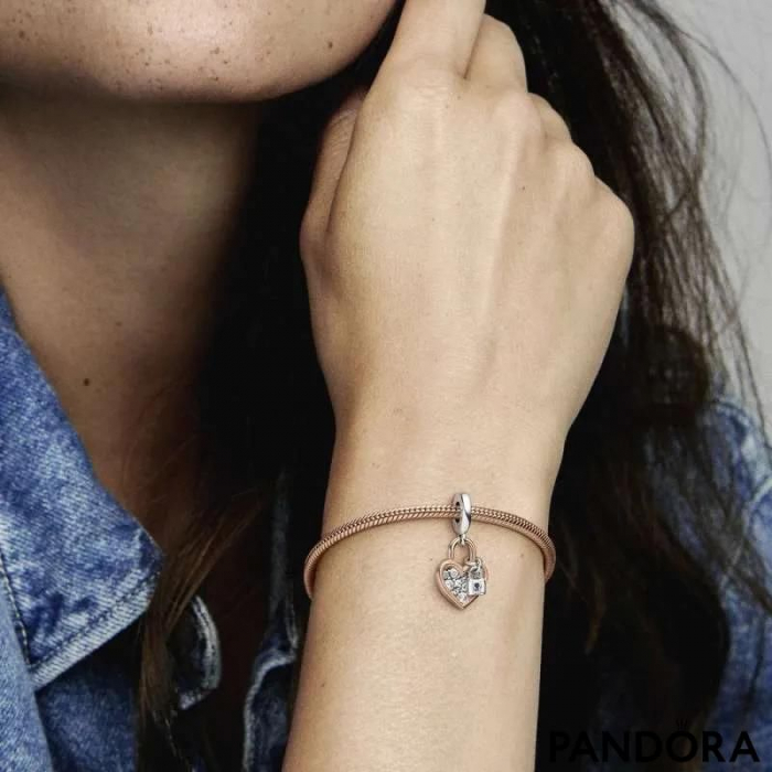 Talisman Argint 925, Charm compatibil Pandora – Inima prizoniera, Bijuterii Nadiela [6]
