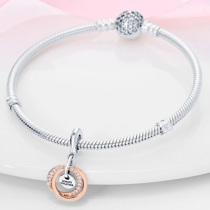 Talisman Argint 925, Charm compatibil Pandora – Mereu impreuna, Bijuterii Nadiela [2]