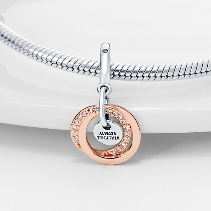 Talisman Argint 925, Charm compatibil Pandora – Mereu impreuna, Bijuterii Nadiela [3]