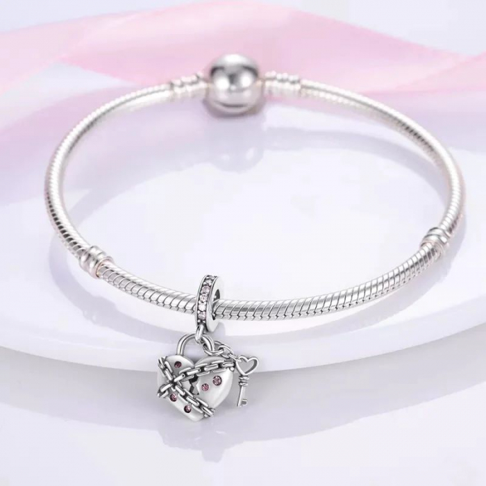 Talisman Argint 925, Charm compatibil Pandora – Secret Love, Bijuterii Nadiela [2]
