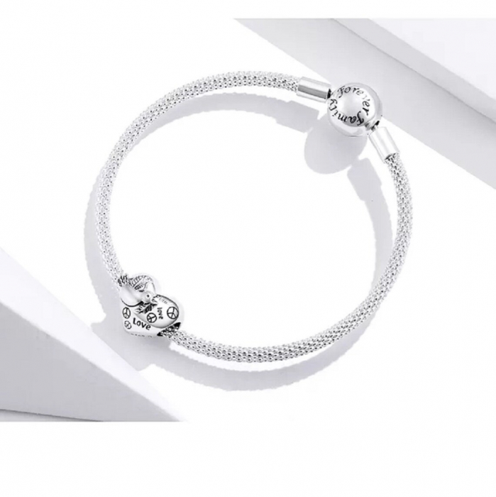 Talisman Argint 925, Charm compatibil Pandora – Simbolul pacii, Bijuterii Nadiela [2]