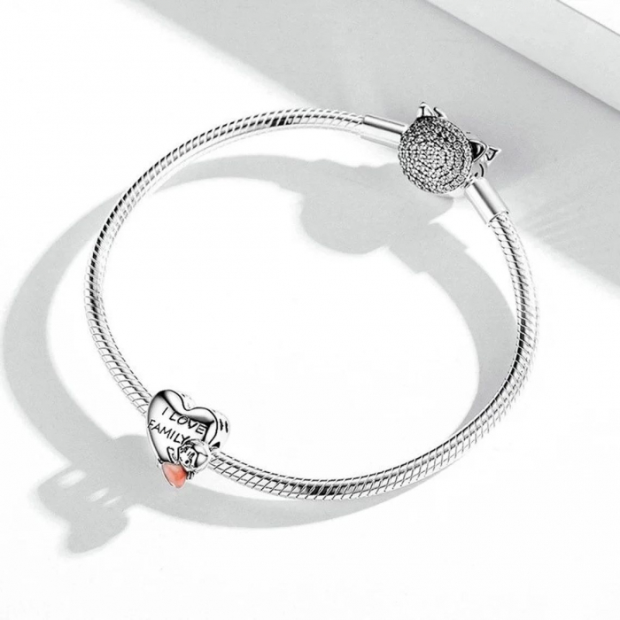 Talisman Argint 925, Charm compatibil Pandora – Sufletul familiei, Bijuterii Nadiela [3]