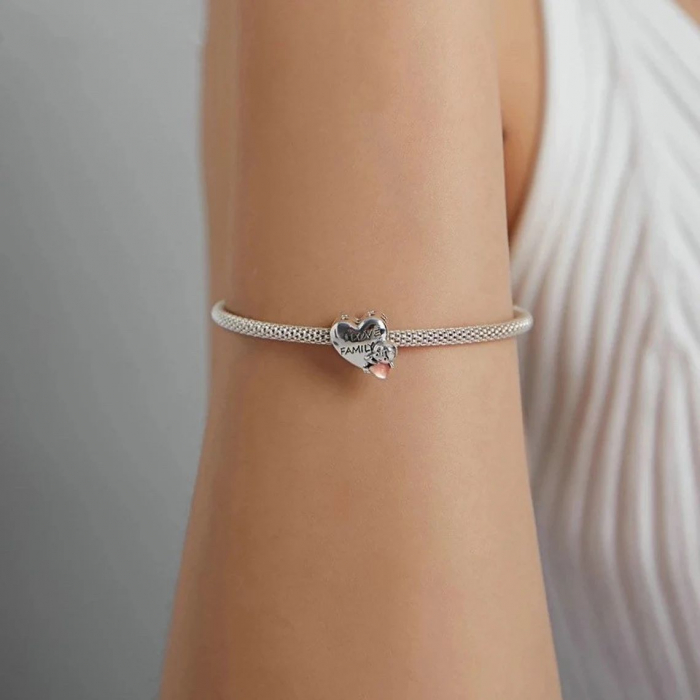 Talisman Argint 925, Charm compatibil Pandora – Sufletul familiei, Bijuterii Nadiela [4]