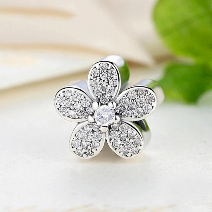 Talisman Argint 925, Charm compatibil Pandora – The flower, Bijuterii Nadiela [3]