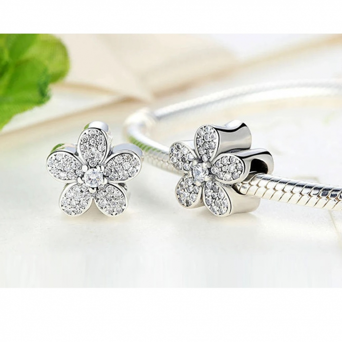 Talisman Argint 925, Charm compatibil Pandora – The flower, Bijuterii Nadiela [2]