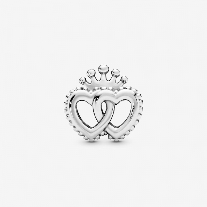 Talisman Argint 925, Charm compatibil Pandora – The hearts crowned, Bijuterii Nadiela [2]