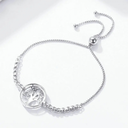 Bratara din Argint 925 Tenis reglabila 17 - 24 cm – Copacul vietii, Bijuterii Nadiela [5]