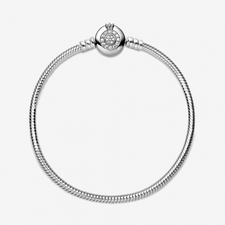 Bratara pentru talismane compatibile Pandora din Argint 925 – Queen's bracelet 17 CM, Bijuterii Nadiela [4]